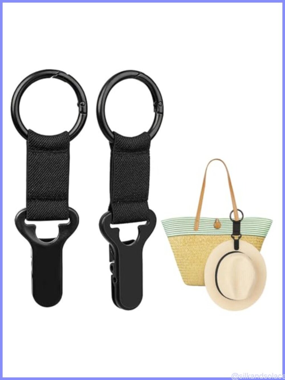 2 Pack Hat Clip for Travel on Bag Elastic Hat Holder Clip for Sun Hats Baseball